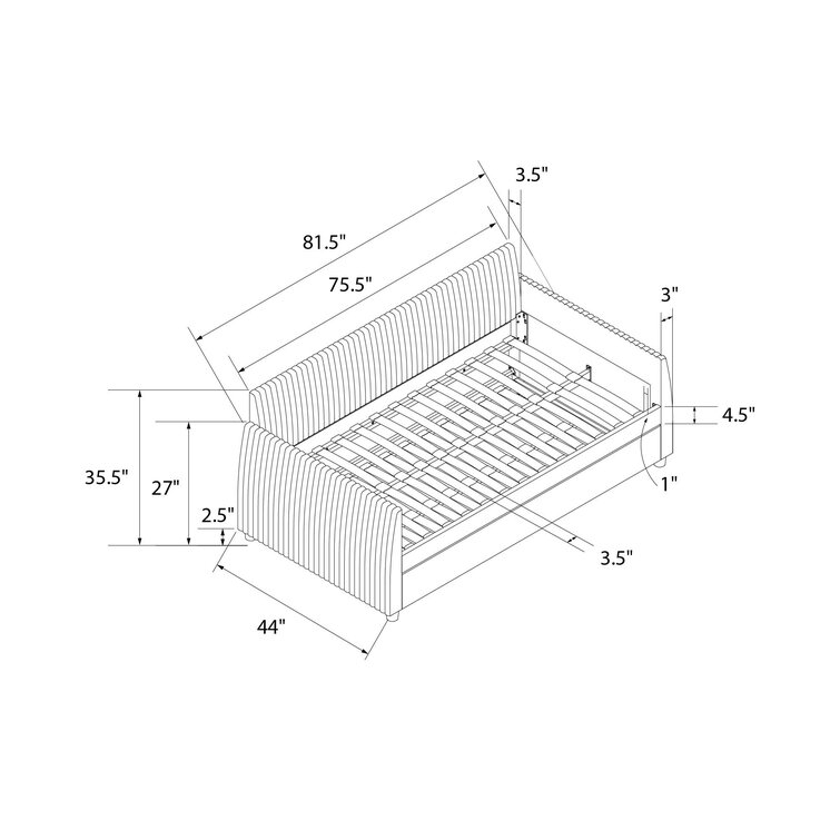 Daphne Upholstered Daybed With Trundle - Image 4