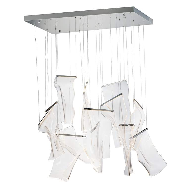 ET2 Rinkle 35 1/2" Wide Polished Chrome 13-Light LED Pendant - Image 0