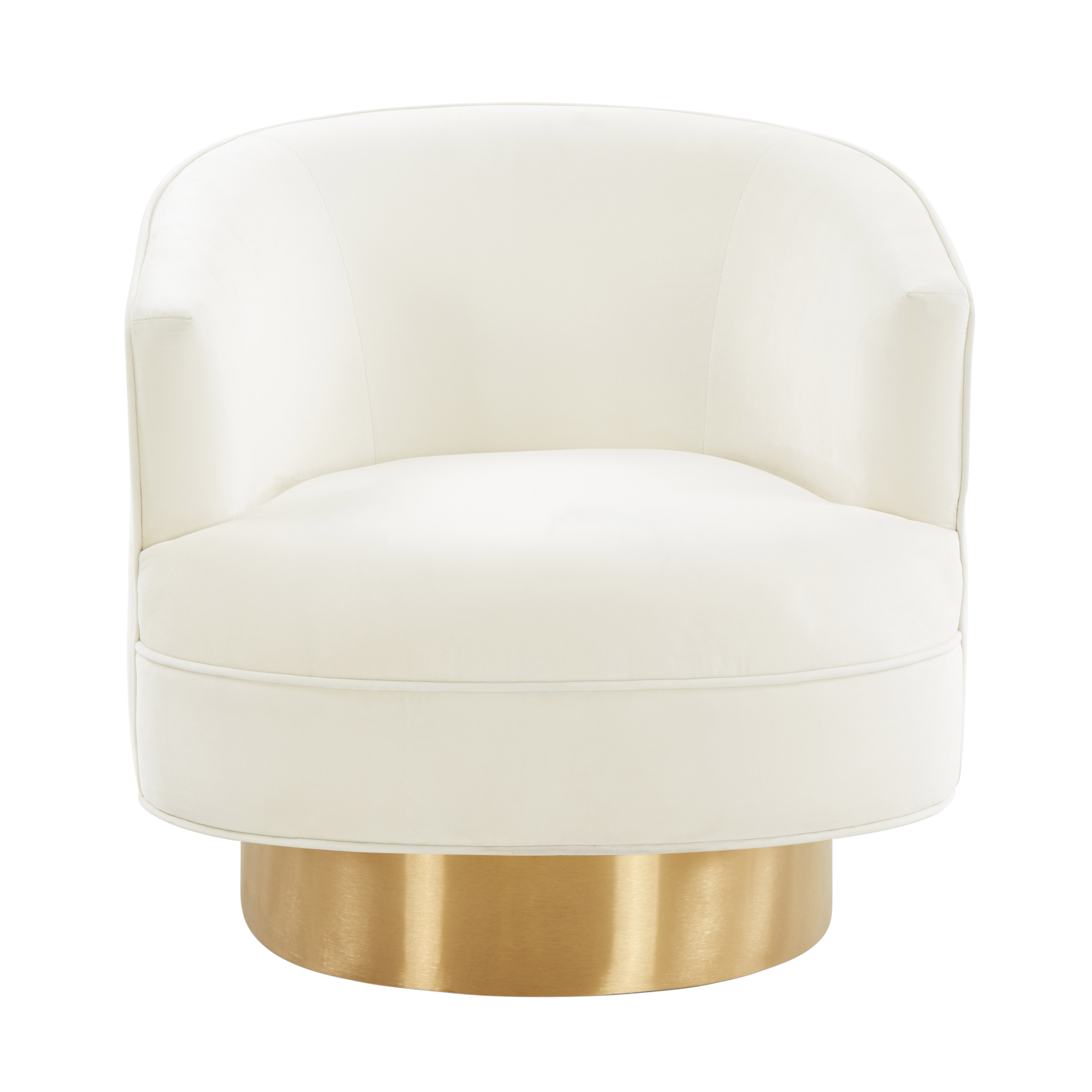 Stella Cream Velvet Swivel Chair - Image 0