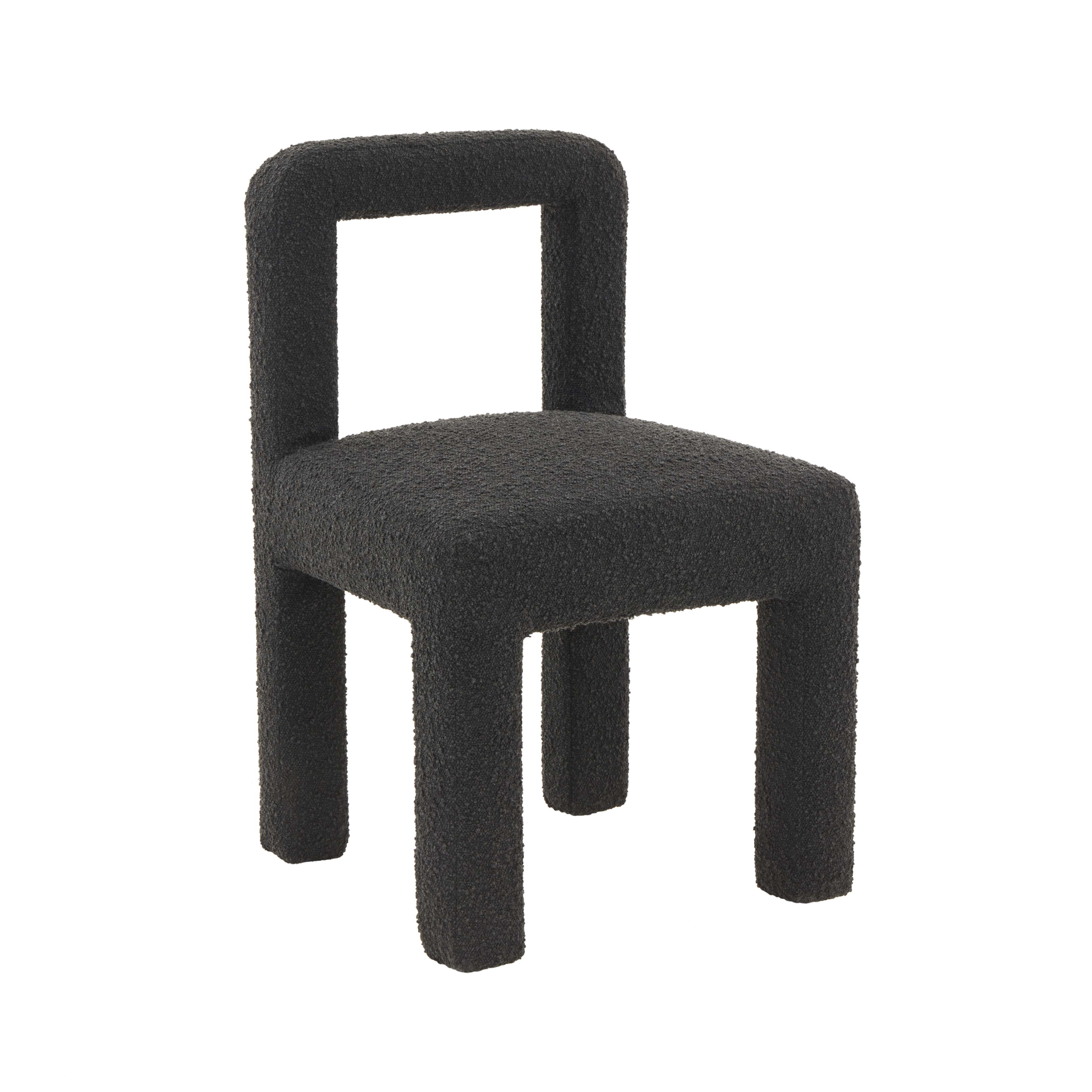 Hazel Black Boucle Dining Chair - Image 0