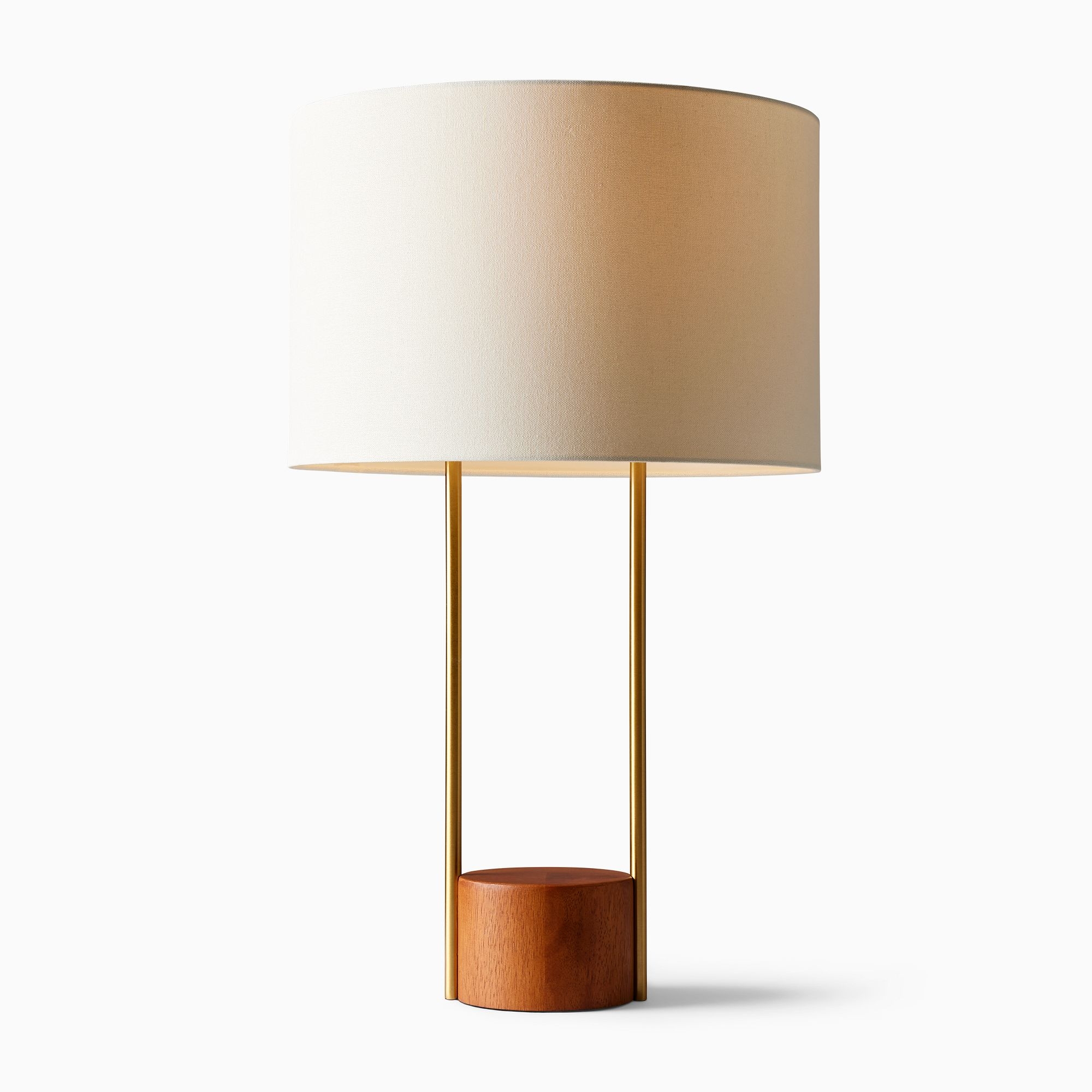 Industrial Outline Table Lamp, Cool Walnut/Dark Bronze (27") Set of 2 - Image 1