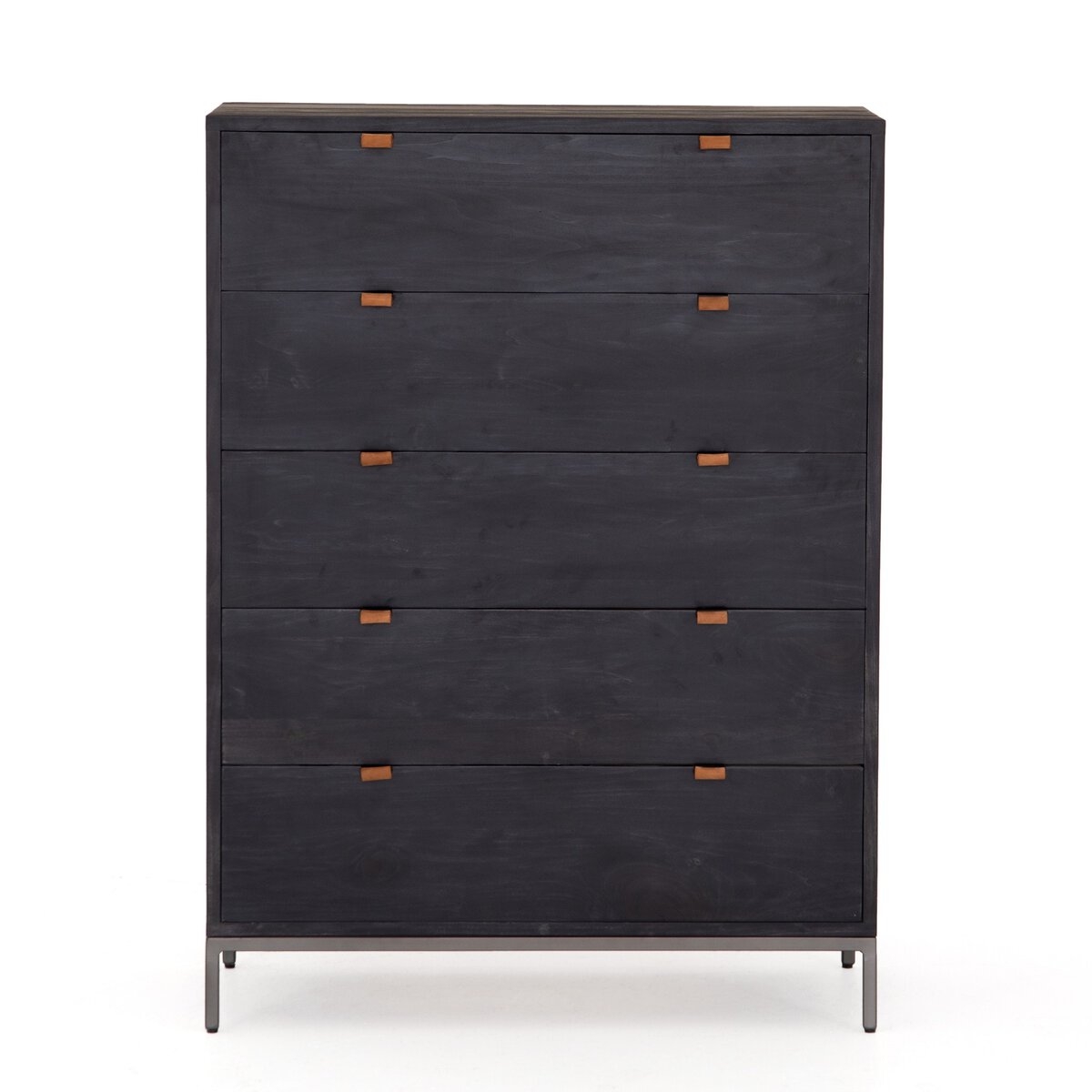 Trey 5 Drawer Dresser-Black Wash Poplar - Image 0
