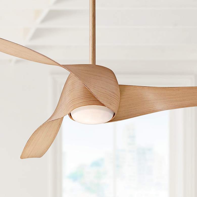 58" Artemis Maple Finish Modern LED Smart Ceiling Fan - Image 2