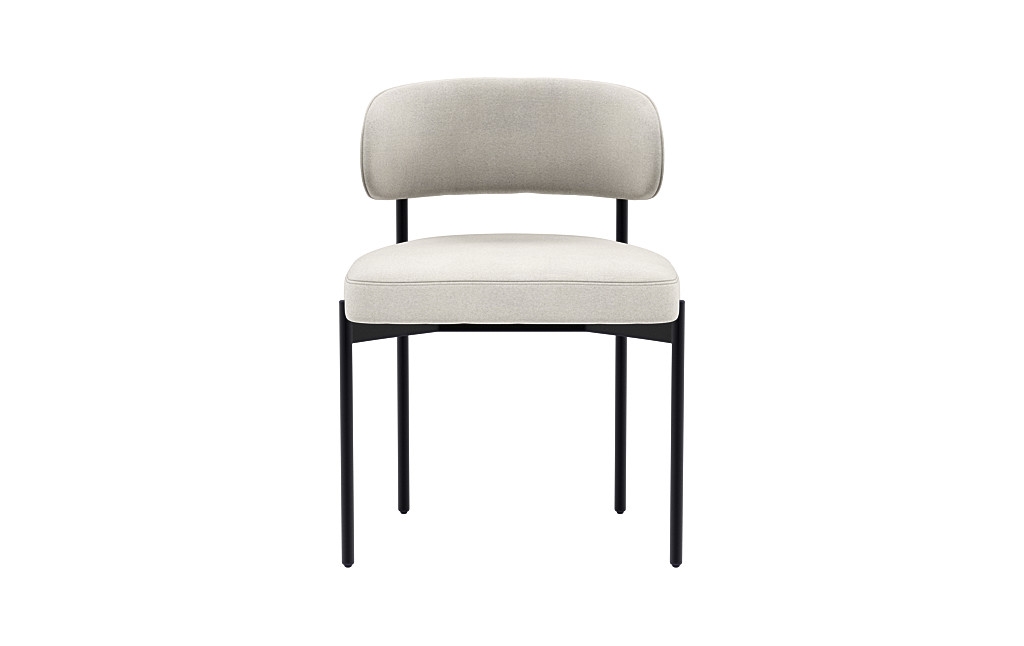 Hollis Metal Framed Upholstered Chair Matte Black Legs - Image 0