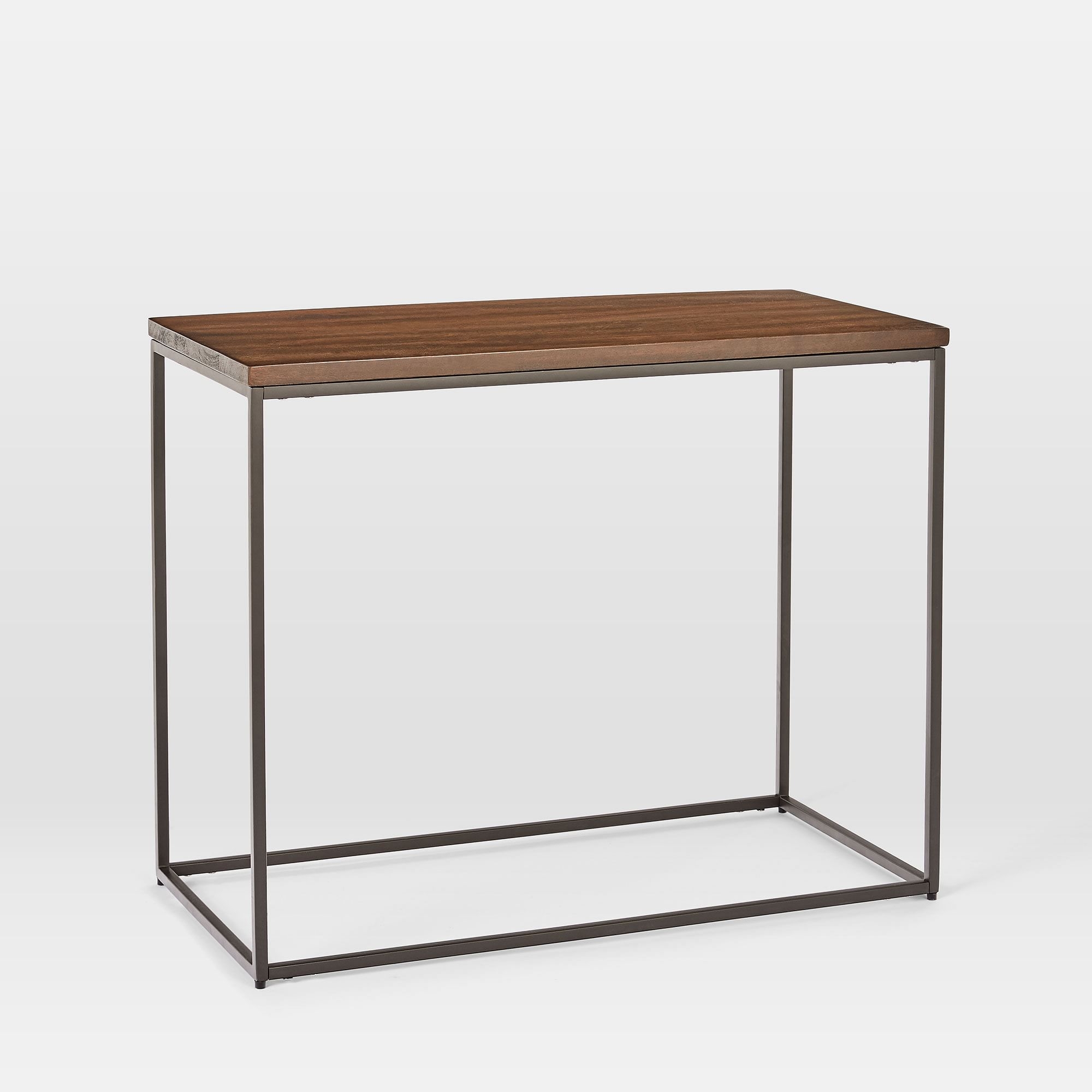 Streamline 28" Side Table, Dark Walnut, Dark Bronze - Image 0