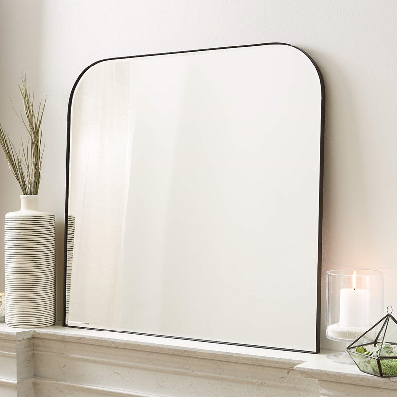 Bhargava Large Mantel Mirror Arched Rounded Corner Wall Mirror For Bathroom, Living Room - Image 4