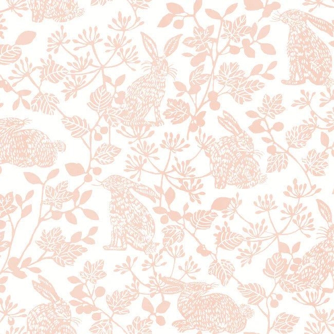 Botanical Bunnies Premium Peel + Stick Wallpaper - Image 0