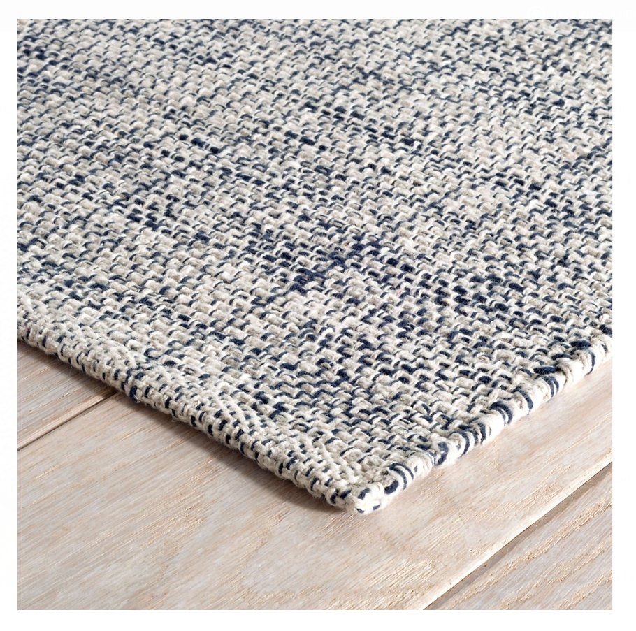 Marled Indigo Woven Cotton Rug, 8' x 10' - Image 3