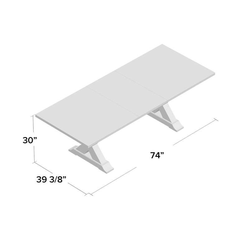 Polito Butterfly Leaf Trestle Dining Table - Image 3