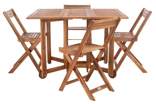 Arvin 5 Piece Outdoor Set - Natural - Safavieh - Image 0