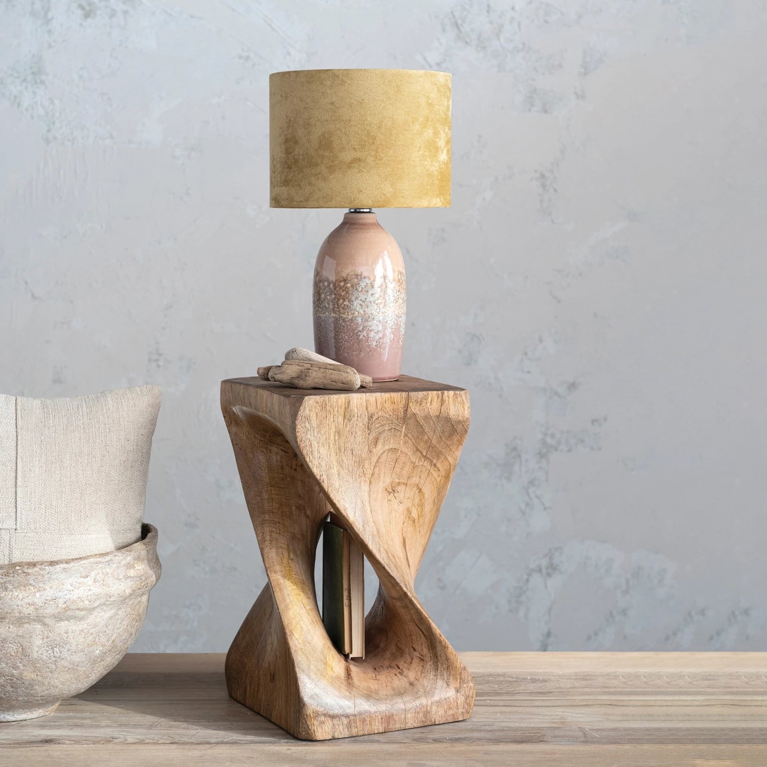 Hand-Carved Mango Wood Table (Each One Will Vary) - Image 3