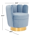 Arrow Swivel Velvet Chair - Image 2