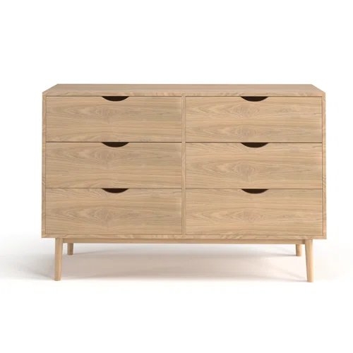 Indra 6 Drawer 47.25" W Double Dresser - Image 0