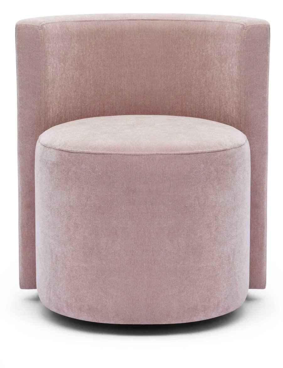 Alyssa Upcycled Velvet Rolling Desk Chair in Jane - Image 0