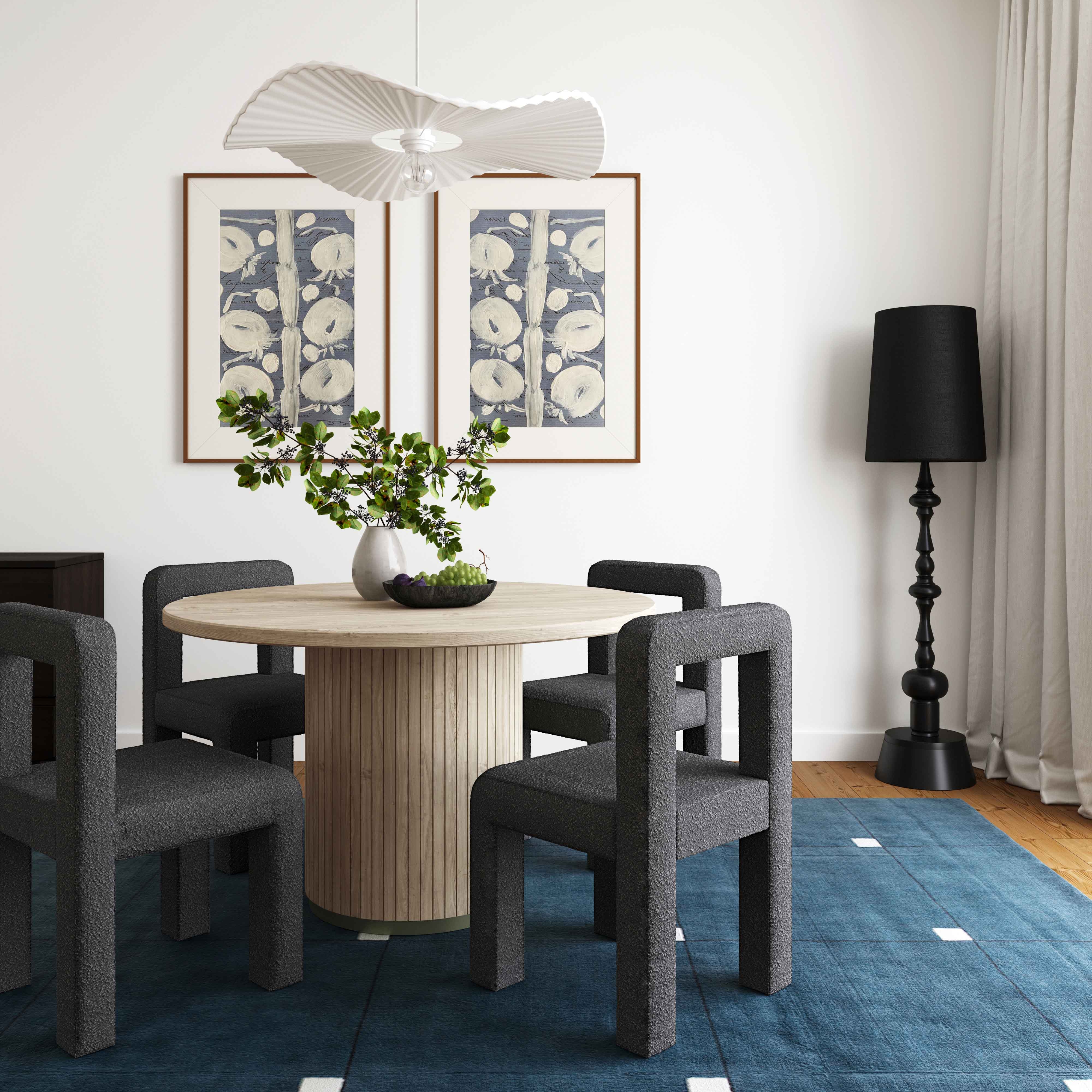 Hazel Black Boucle Dining Chair - Image 1