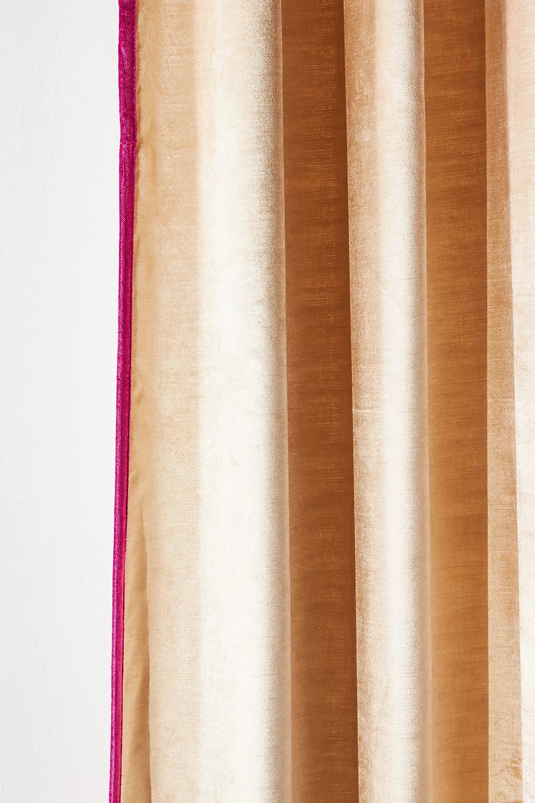Adelina Velvet Curtain, Neutral, 108"x50", Individual Curtain Panel - Image 1