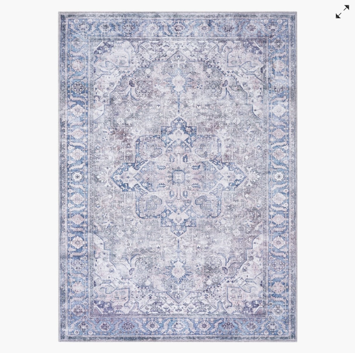 Georgina Blue Indoor 7'10" x 10'2" Machine Woven Rug - Image 0