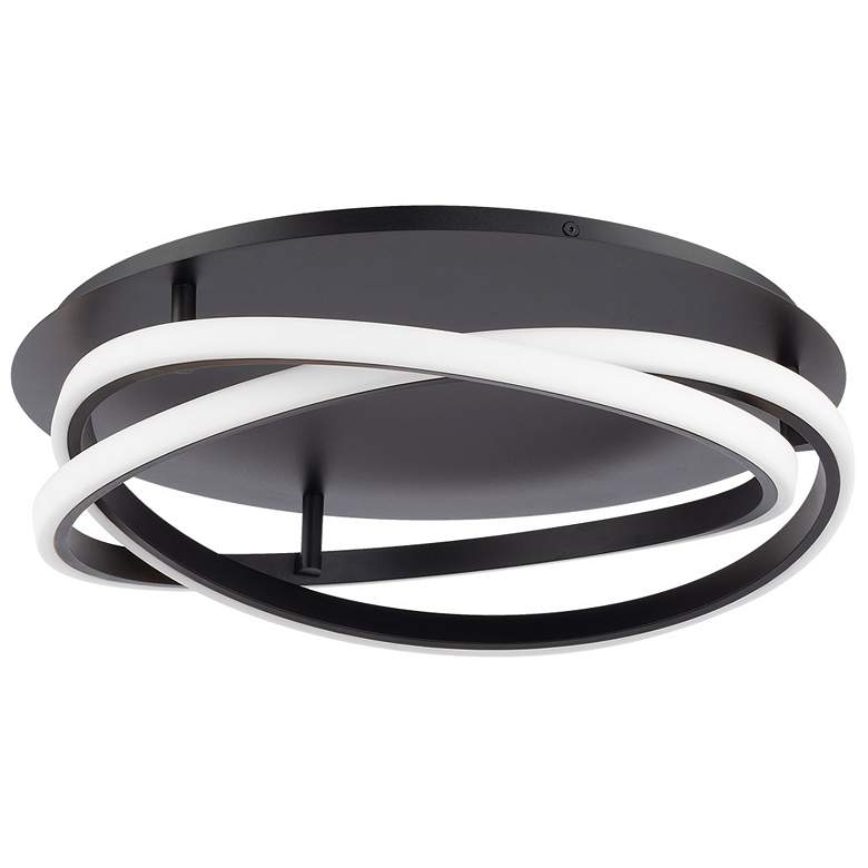 Modern Forms Veloce 18" Wide Black Spiral Ring LED Ceiling Light - Style # 360F3 - Image 0