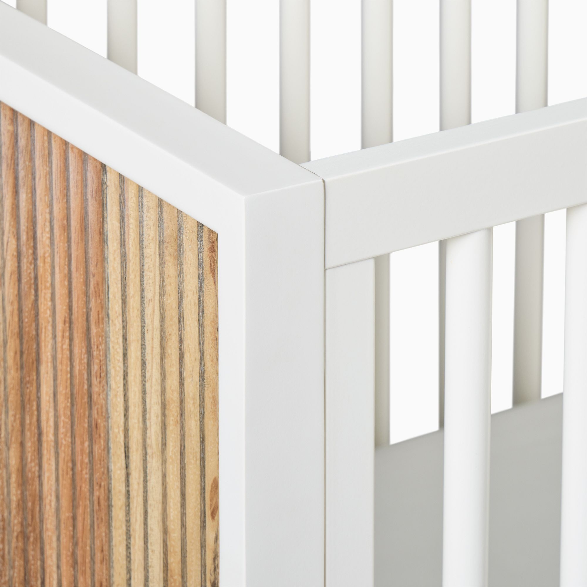 Quinn Crib and Lullaby Crib Mattress, Cerused White - Image 6