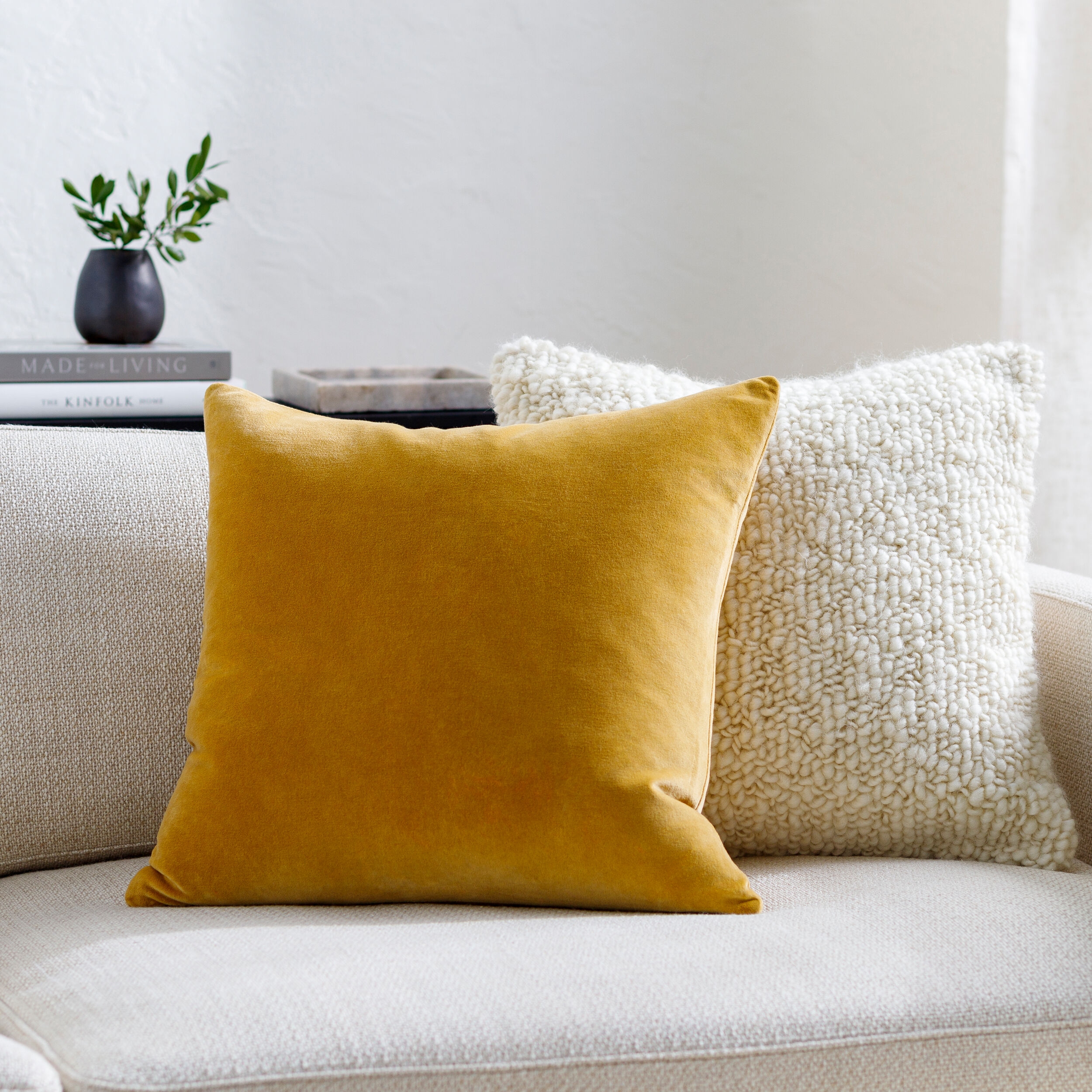 Cotton Velvet CV-062 20"L x 20"W Down Filled Pillow - Image 0