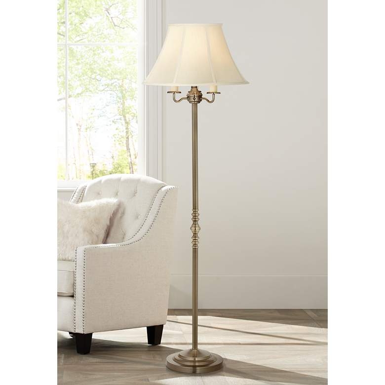 Regency Hill Montebello 59" Brass 4-Light Traditional Floor Lamp - Image 0