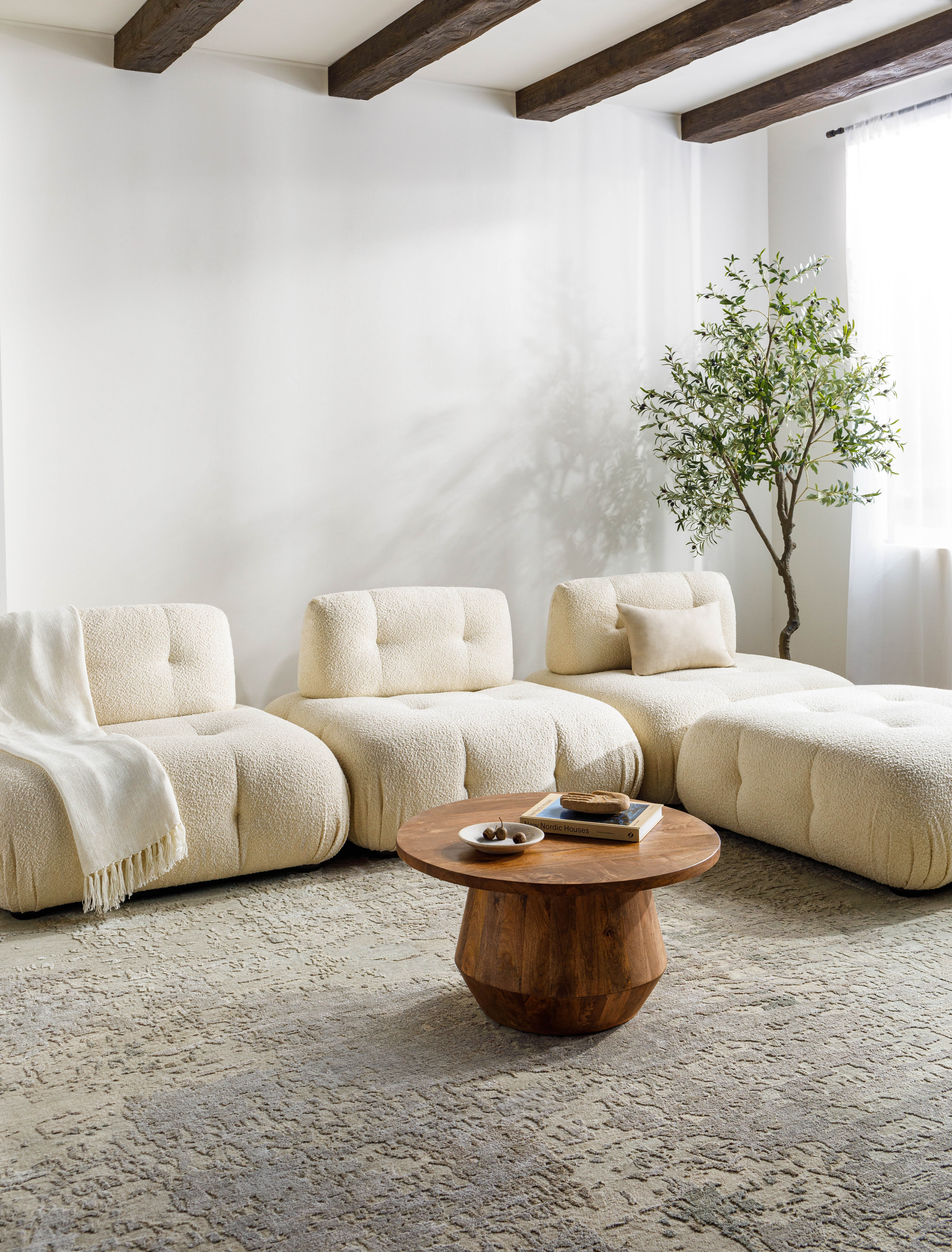 Abbey Beige Indoor 9' x 12' Handmade Rug - Image 3