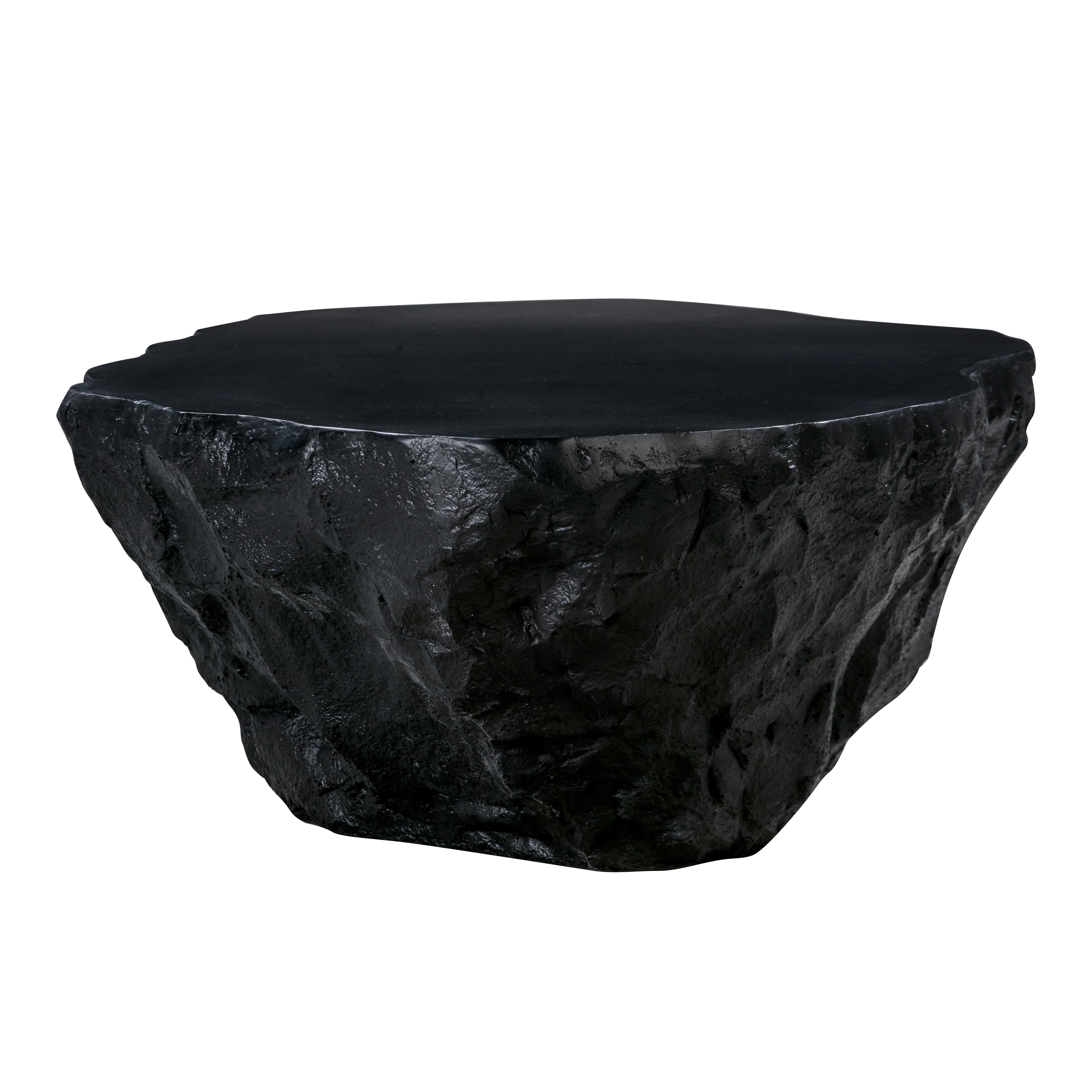 Crag Black Concrete Coffee Table - Image 3