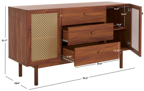 Piran 2 Door 3 Drawer Sideboard - Image 3
