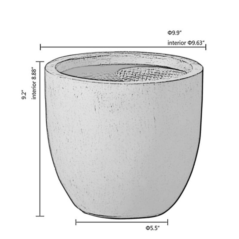 Acushnet Round Indoor/Outdoor Modern Pot Planter with Drainage Hole - Image 0