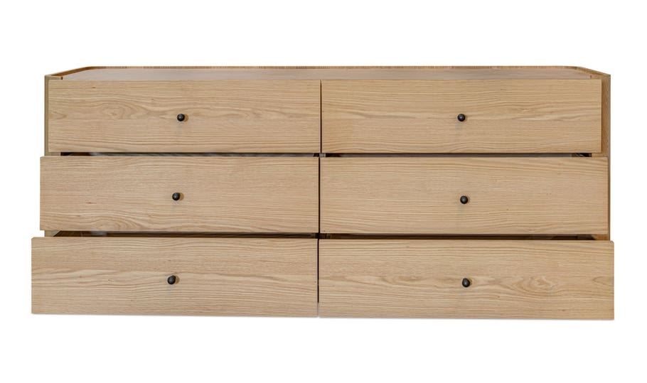 Gibson 6 Drawer Dresser Natural - Image 1