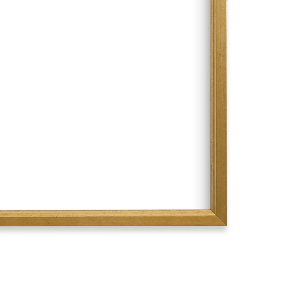Modern Abstract Floral art print Gilded Wood Frame - Image 1