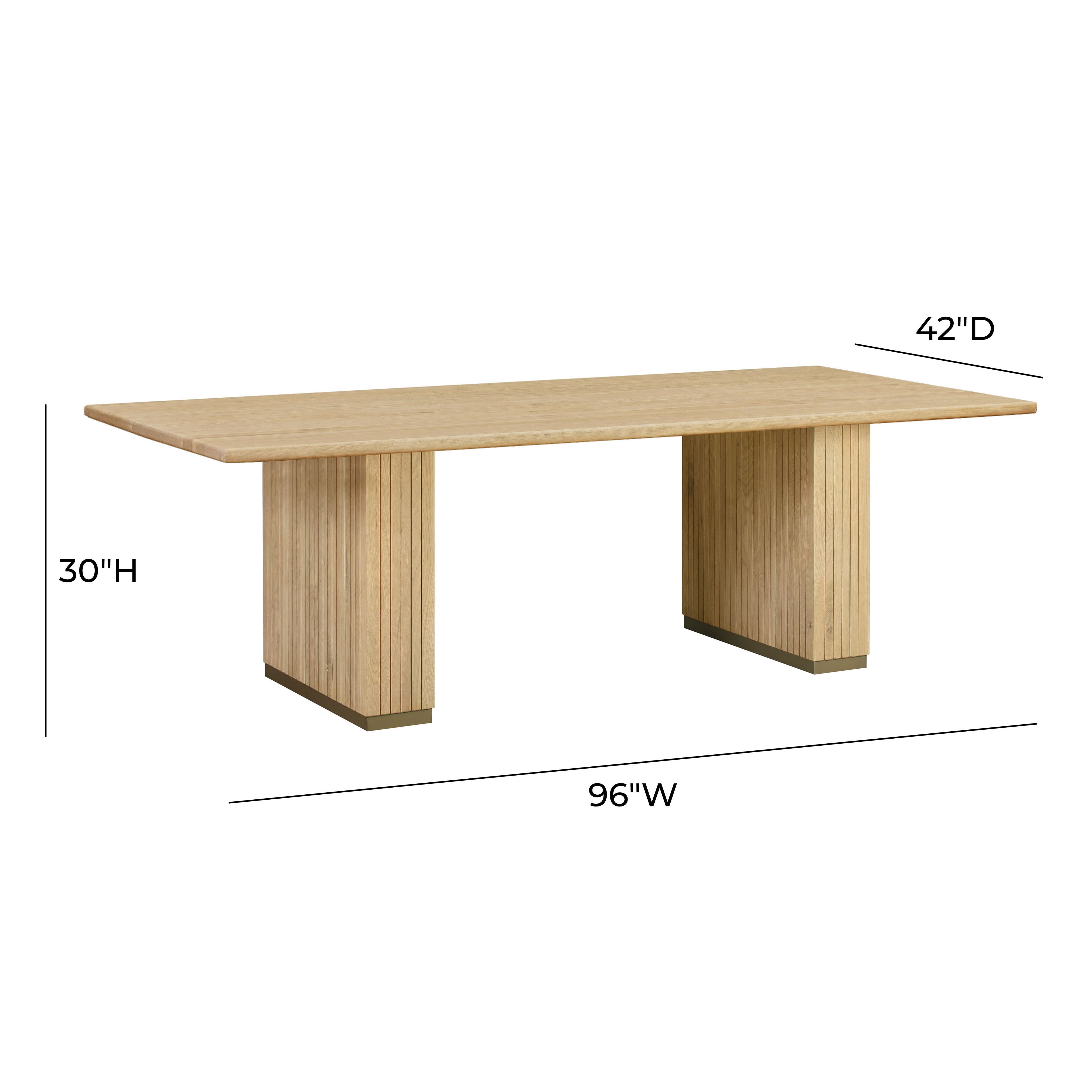 Chelsea Natural Oak Wood Rectangular Dining Table - Image 5