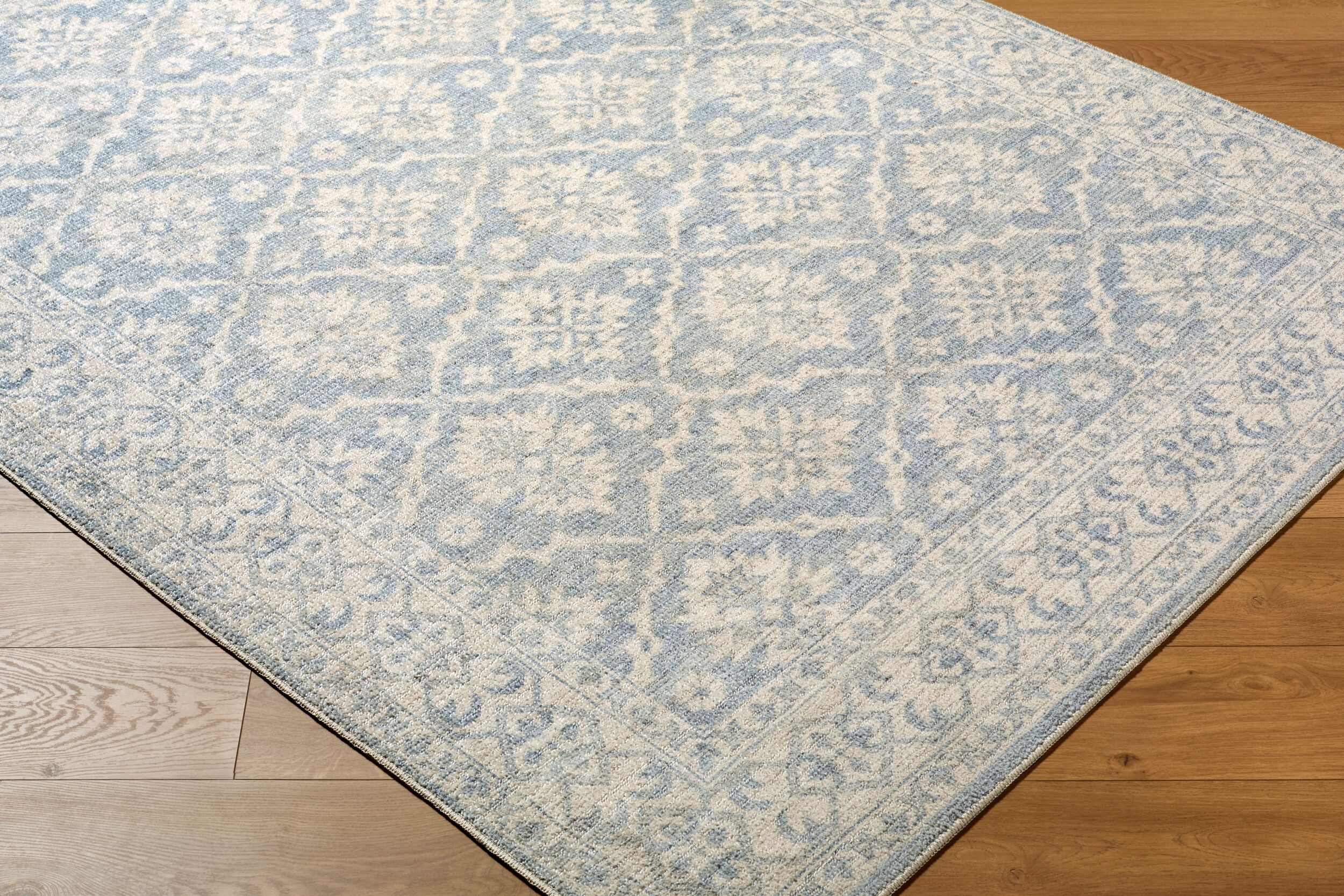 Aram Blue Indoor 7'9" x 10' Machine Woven Rug - Image 2