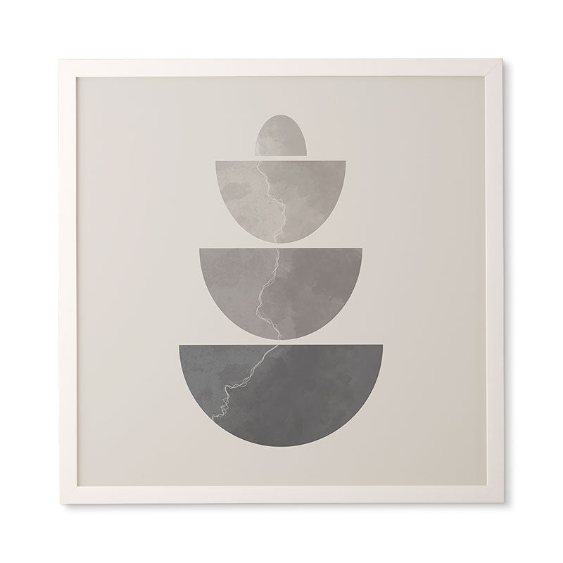 Monochrome Balance 2 by Alisa Galitsyna - Framed Wall Art Basic White 30" x 30" - Image 0