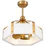 26" Savoy House Sheffield White and Brass LED Fandelier with Remote - Image 2