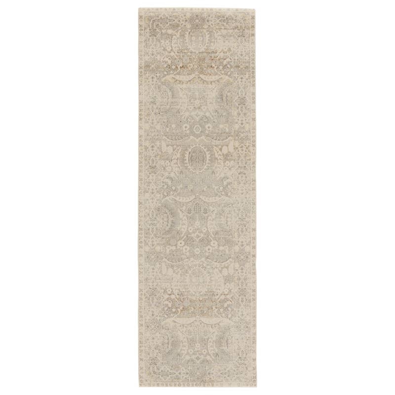 Michon Oriental Gray/ Cream Runner Rug (2'6"X8') - Image 0