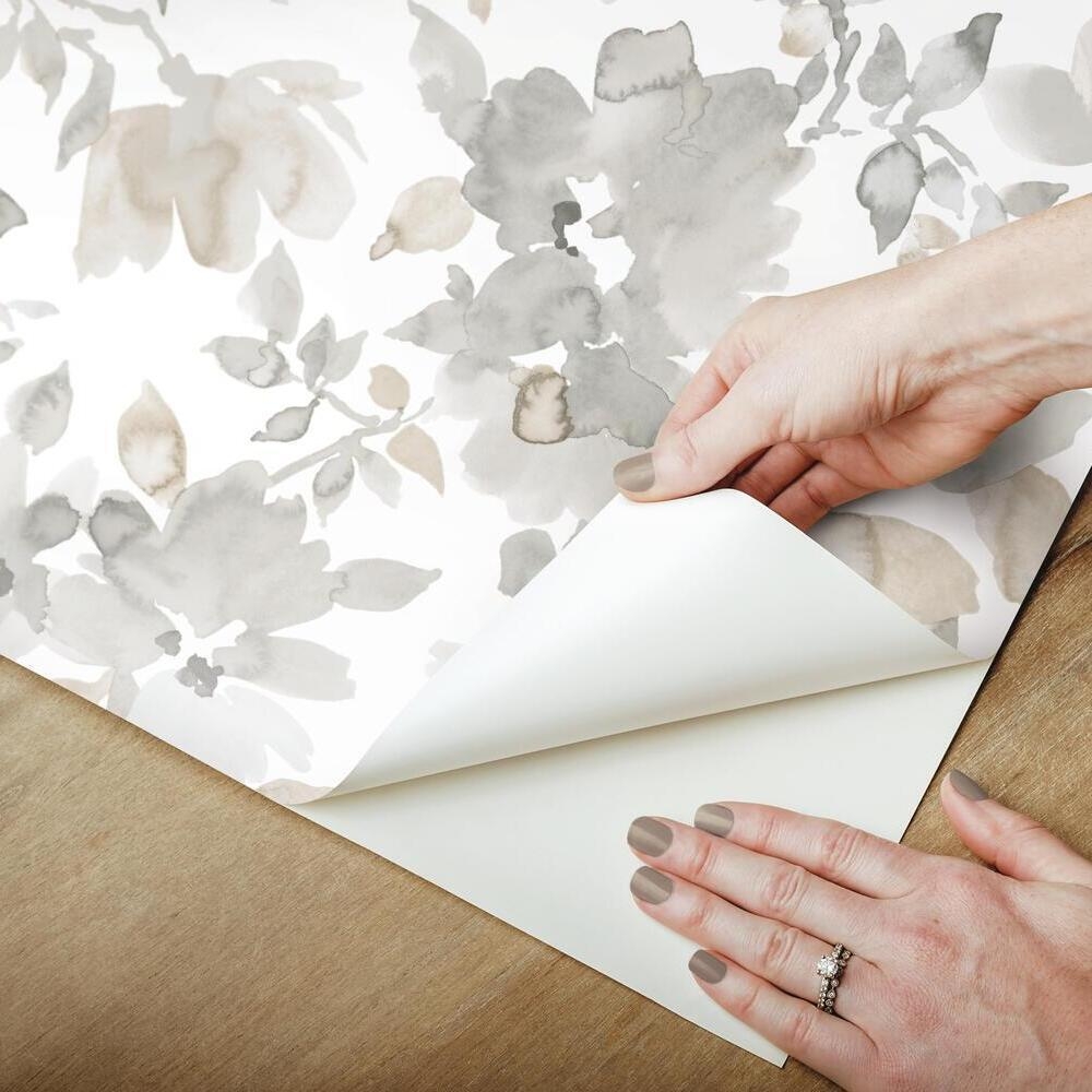 Watercolor Floral Peel and Stick Wallpaper - Image 4