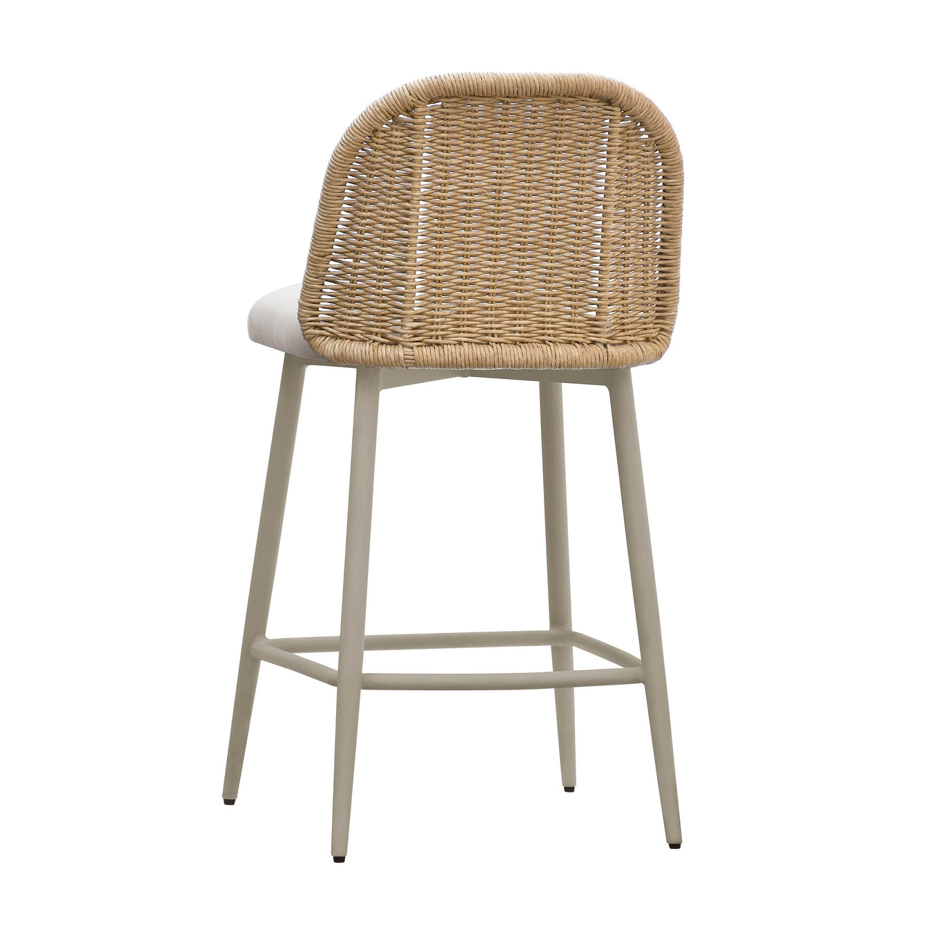 Alexa Cream Performance Fabric Outdoor Counter Stool - Image 2