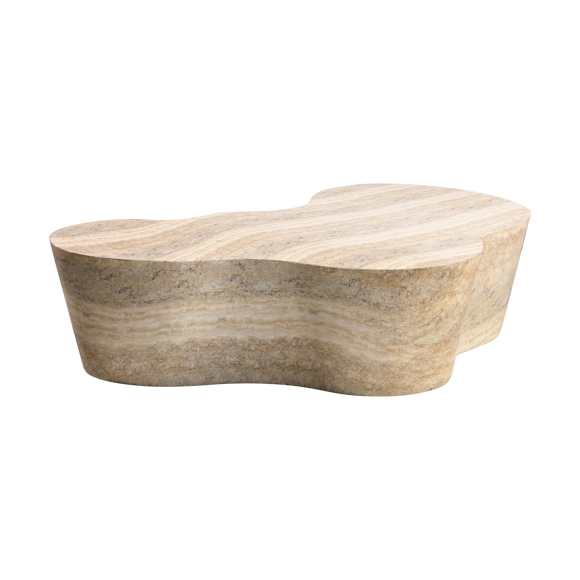 Slab Faux Travertine Coffee Table - Image 0
