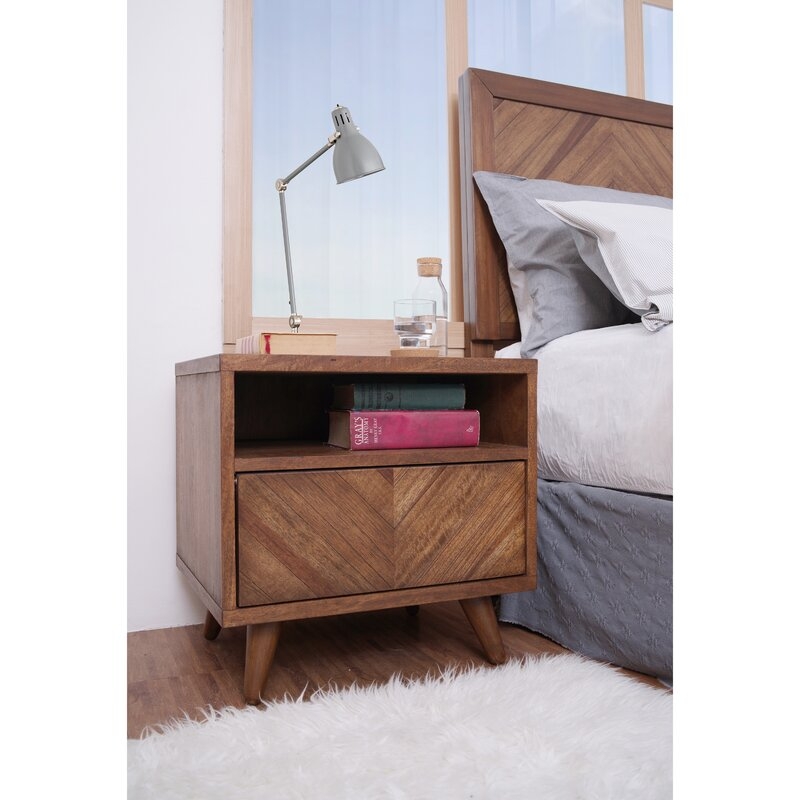 Cecere Solid + Manufactured Wood Nightstand - Image 4