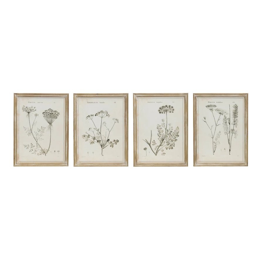 Framed Wall Decor with Botanical Print, 4 Styles - Image 0