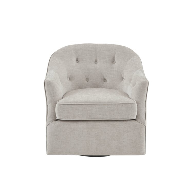 Loretta Button Tufted Velvet Swivel Armchair - Image 3