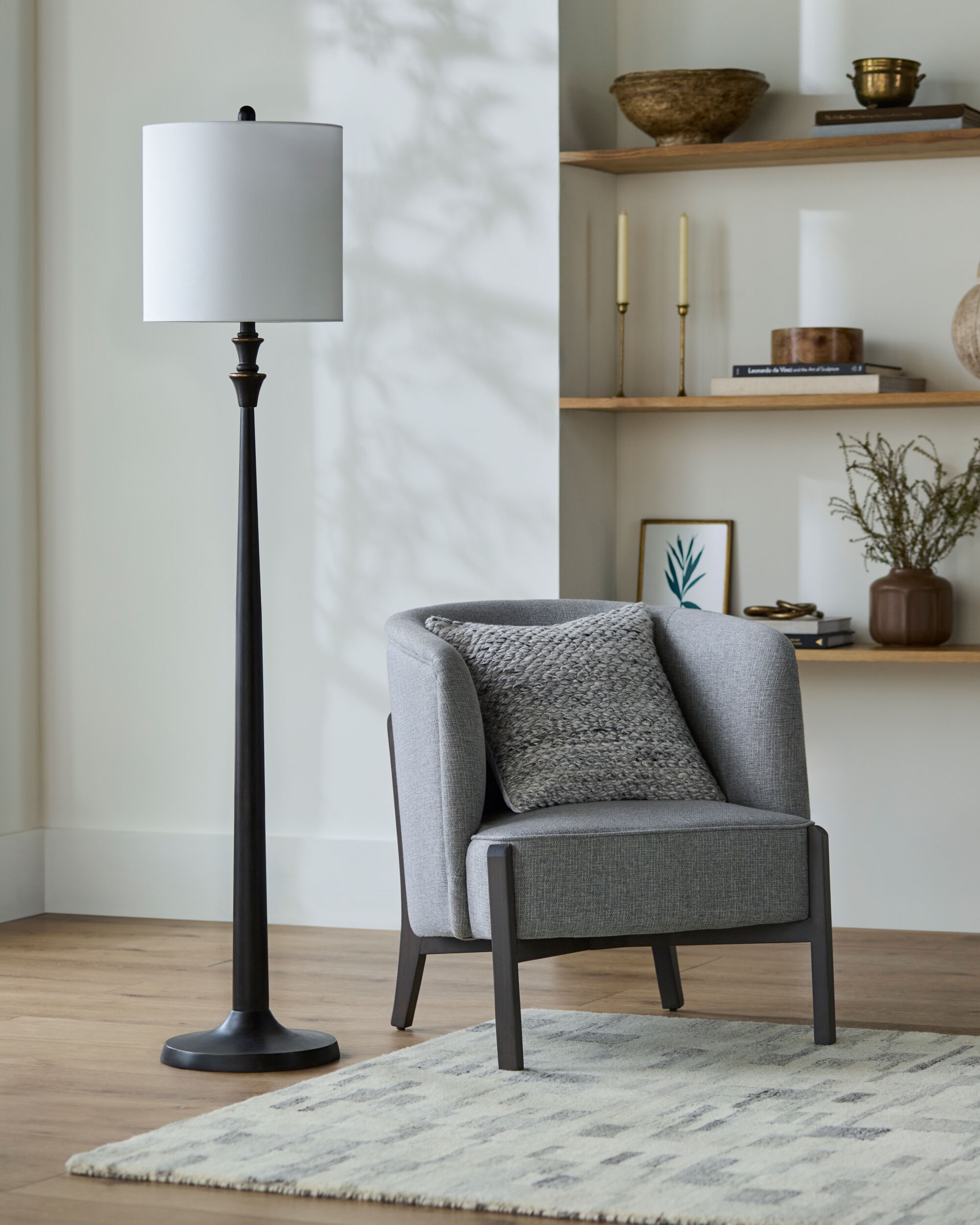 Livabliss Bettiny  Hand Finished 62"H x 13"W x 13"D Arc Floor Lamp - Image 1