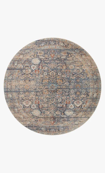 BLA-07 Navy / Multi 7'-10" x 7'-10" Round - Image 0