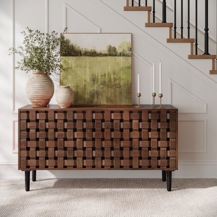 Wade Logan Branstetter Solid Wood Accent Cabinet with Storage - Image 0