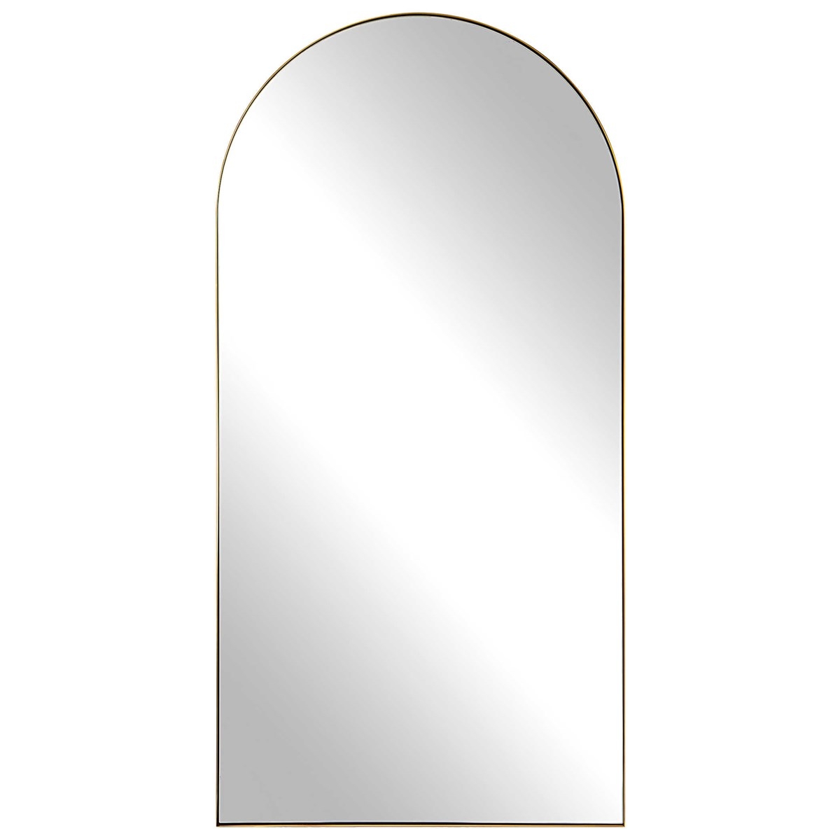 Crosley Antique Brass Arch Mirror - Image 1