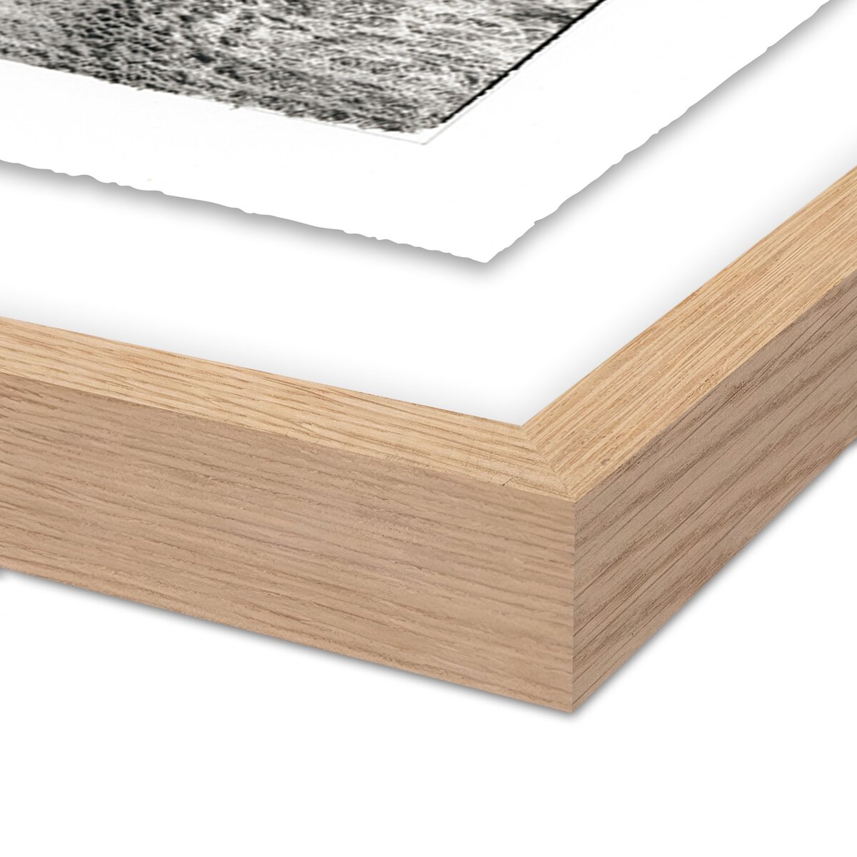 Ocean Foam Pattern by Platinum Revival - Rustic Walnut Floater - Image 1