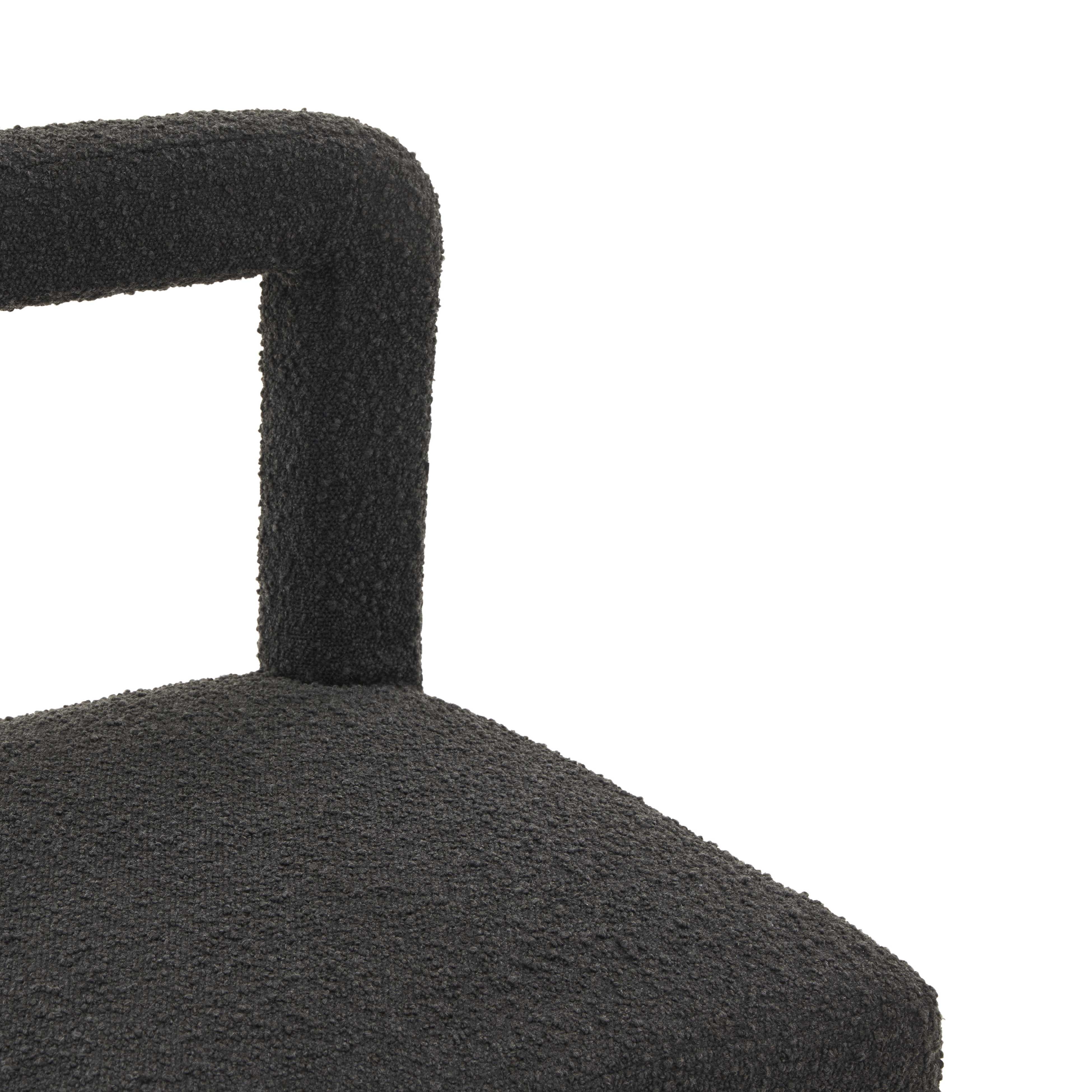 Hazel Black Boucle Dining Chair - Image 5