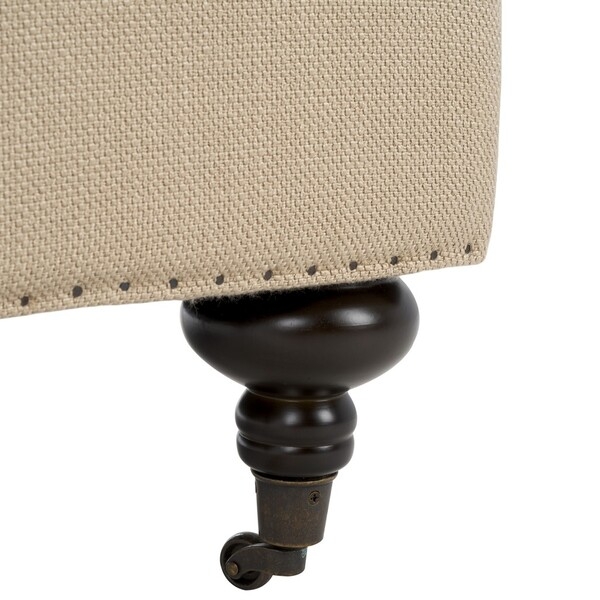 Chloe Club Chair - Beige/Espresso - Safavieh - Image 3