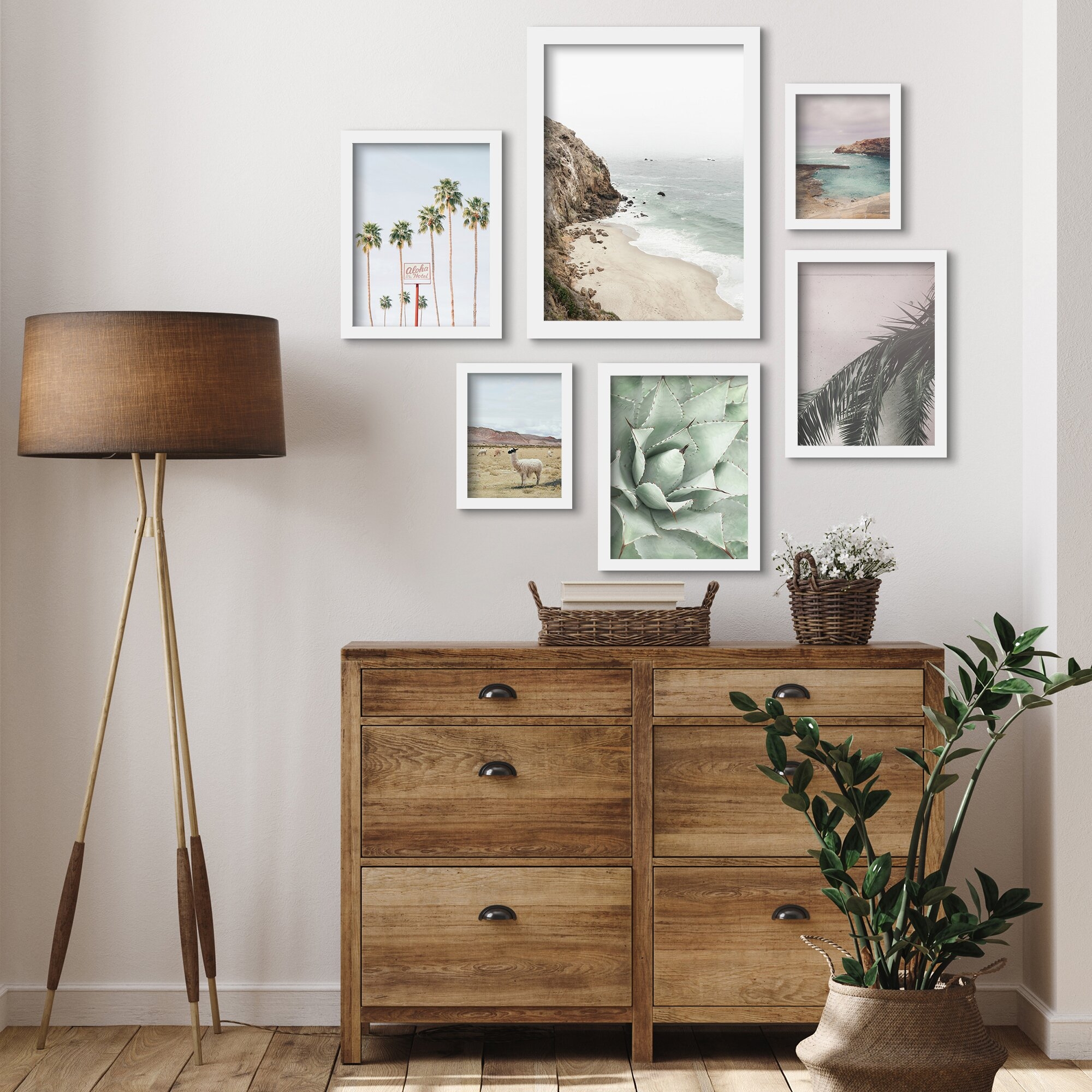 California Coast by Sisi and Seb - 6 Piece Picture Frame Print Set on Paper - Image 2